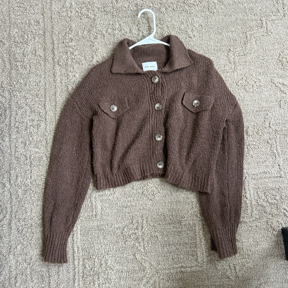 Pink Rose Chocolate Knit Cardigan - Picture 4 of 5